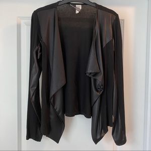 Black/Satin Draped Jacket